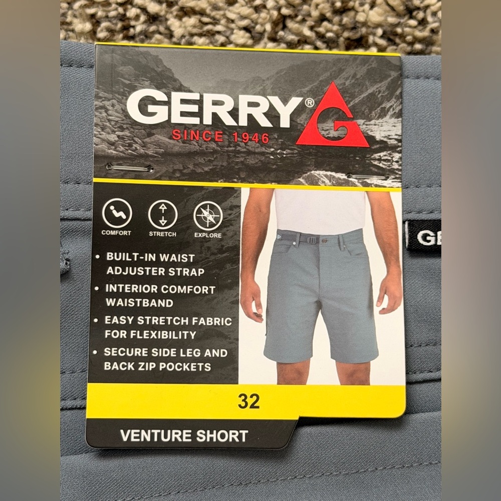 Gerry Venture Short 5 Pocket Mens Shorts - Lt Blue - Size 32